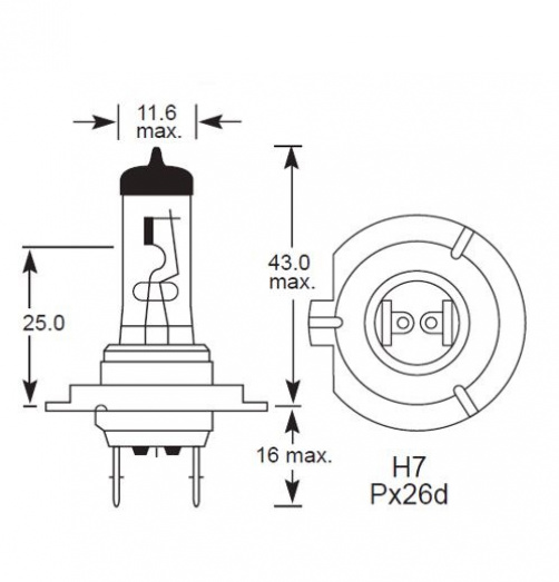H7 100w 12v Bulb – Powerful UK