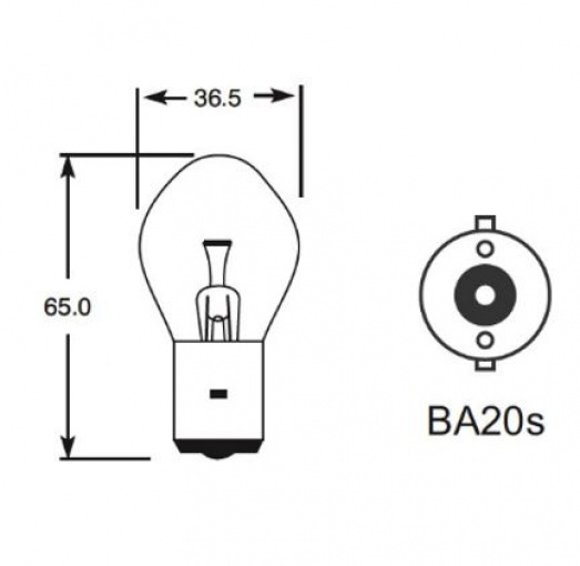 lampe 24V/35W BA20S
