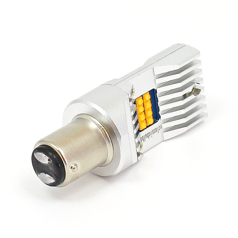 BA20LED-H43L: White premium 6, 12 & 24V LED Headlamp with LENS - BOSCH BA20D  base - All Bulbs - Bulbs