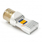 BA21SLED-H25YTR: Yellow premium 6, 12 & 24V LED Head and Spot lamp - BA21S (single contact) base from £23.52 each