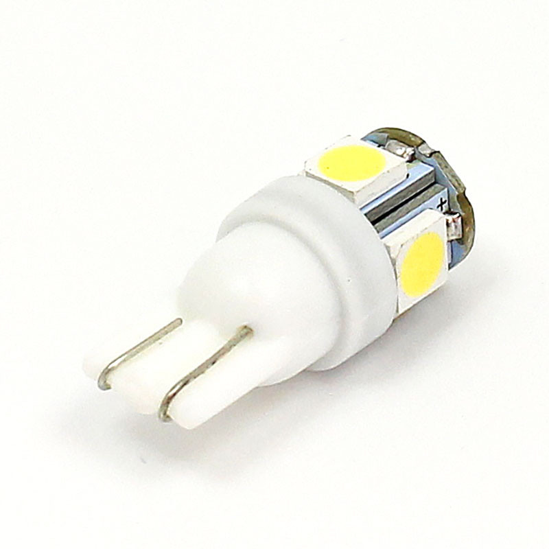 White 12V LED Instrument Panel lamp WEDGE T10 base