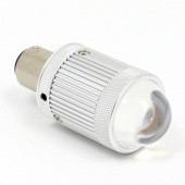 BA15DLED-H43L: White premium 6, 12 & 24V LED Headlamp with LENS - SBC BA15D base from £30.58 each