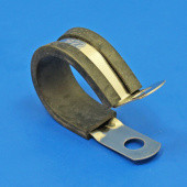 ZPRPC22: Rubber lined steel 'P' clip for 22mm diameter tube from £1.36 each