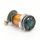 842Blk-G-12V: Ignition/indicator warning lamp equivalent to Lucas WL3 - Black Bezel - Green 12 Volt from £32.88 each