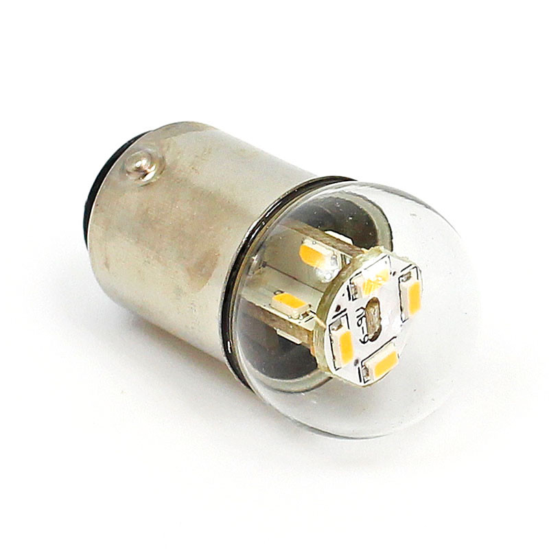 2x Warm White 6V E10 Screw 5 SMD LED Bulbs – Classic Car, Scooter, Torch – E10 MES, 100LM