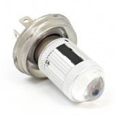 P45TLED-H43L: White premium 6, 12 & 24V LED Headlamp with LENS - H4 P45T base from £30.58 each
