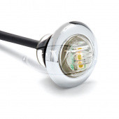 LED BUTTON: Button LED Clear with AMBER light - Chrome trim ring from £11.93 each