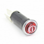 WLBRAKE: Chrome rimmed panel warning light - Red, brake warning from £8.27 each