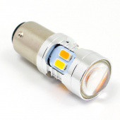 CSILEDW: White & Amber 6V & 12V LED Combined Side & Indicator lamp - SBC BA15D fitting from £9.55 each