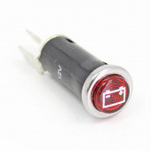 WLIGNITION: Chrome rimmed panel warning light - Red, ignition warning from £8.27 each