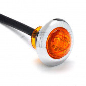 AMBERBUTLED: Button AMBER LED repeater light - Chrome trim ring from £11.93 each